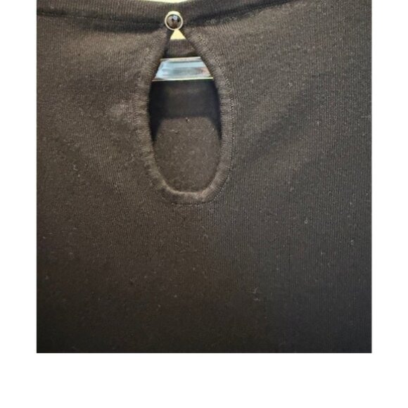 White House Black Market Black Sweater XS Embellished Equestrian Inspired Detail - Picture 4 of 6